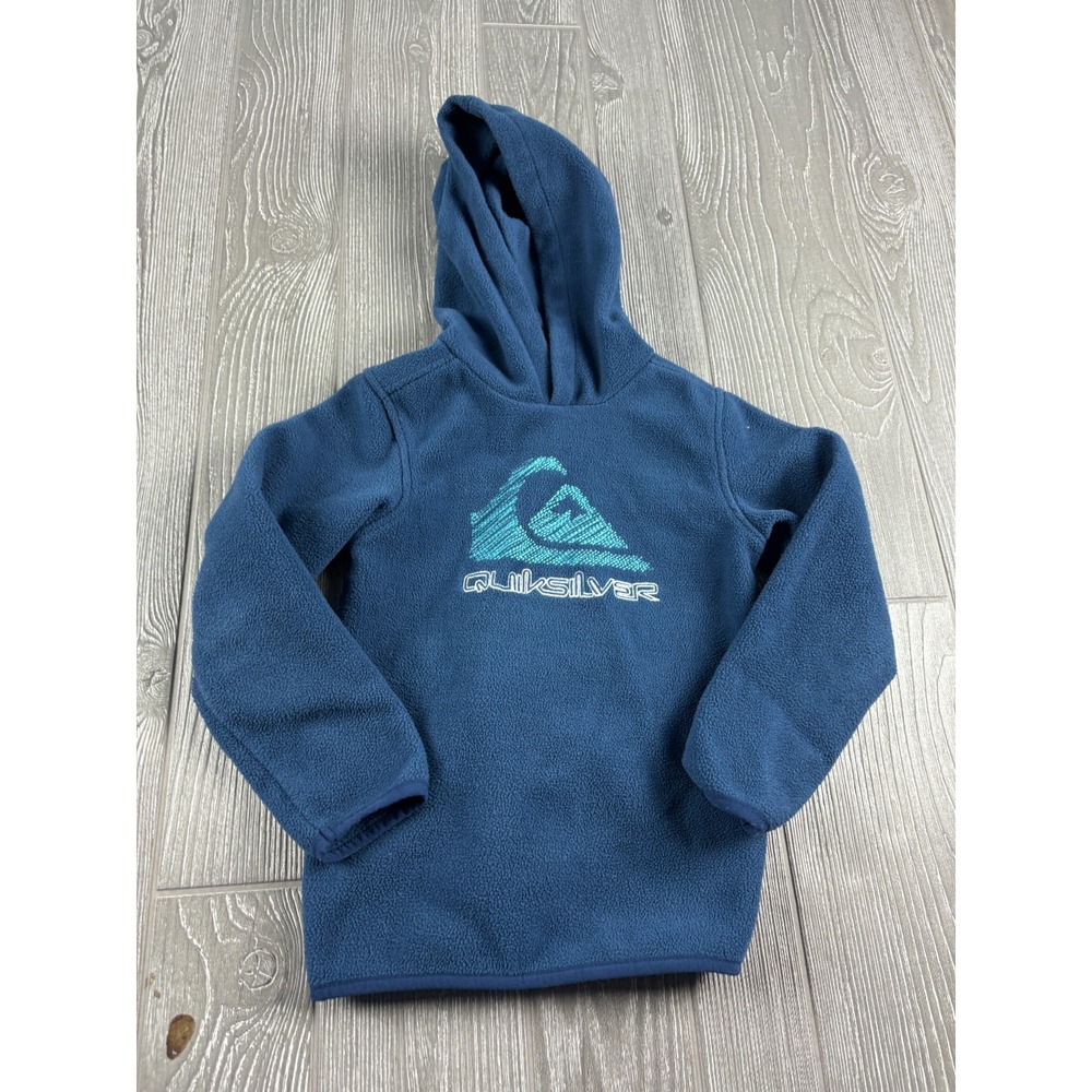 Quiksilver Fleece Pullover Sweatshirt Blue Hoodie Youth Size 5T